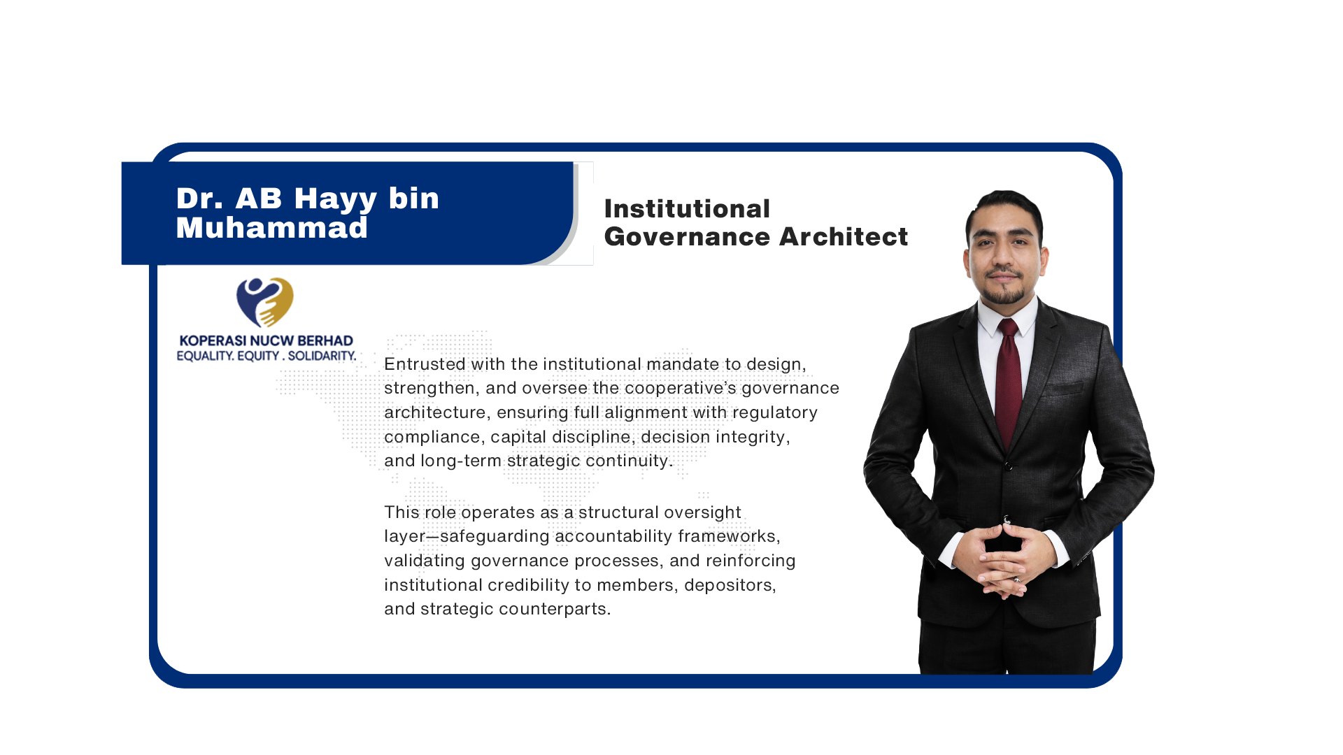 Dr. AB Hayy bin Muhammad — Institutional Governance Architect